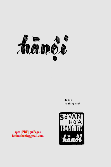 Hà Nội Di Tích Và Thắng Cảnh (NXB Hà Nội 1972) - Trần Quốc Vượng, 98 Trang