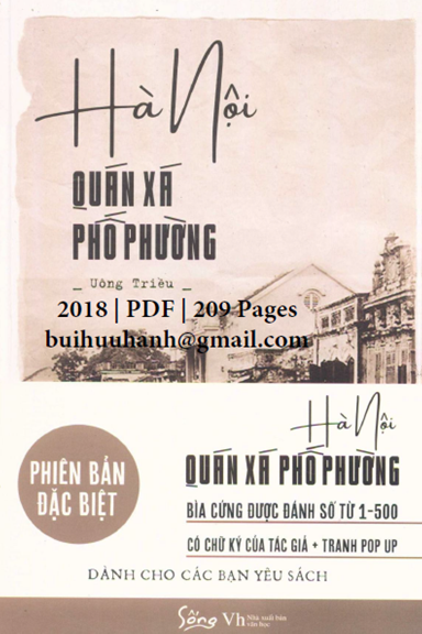 Hà Nội, Quán Xá Phố Phường (NXB Văn Học 2018) - Uông Triều, 209 Trang