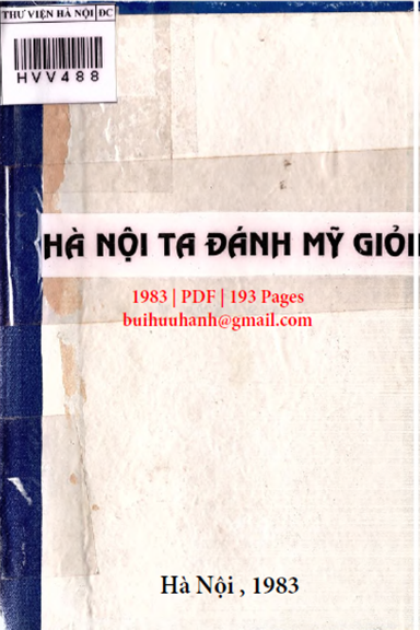 Hà Nội Ta Đánh Mỹ Giỏi (NXB Hà Nội 1983) - Nguyễn Tuân, 193 Trang