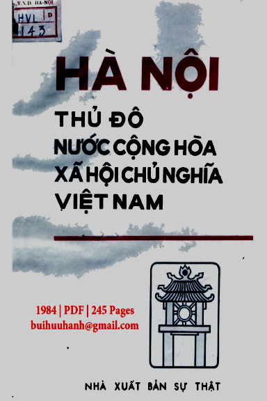 Hà Nội Thủ Đô Nước Cộng Hòa Xã Hội Chủ Nghĩa Việt Nam (NXB Sự Thật 1984) - Trần Quốc Vượng, 245 Tran