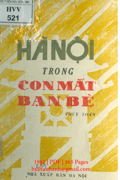 Hà Nội Trong Con Mắt Bạn Bè (NXB Hà Nội 1981) - Thúy Toàn, 165 Trang