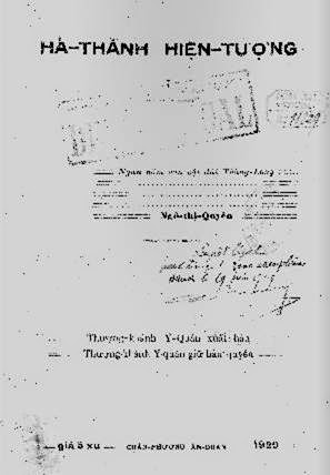 Hà Thành Hiện Tượng Quyển 1 (NXB Chân Phương 1929) - Ngô Thị Quyên, 29 Trang