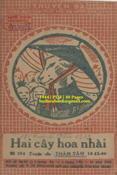 Hai Cây Hoa Nhài (NXB Tân Dân 1944) - Thâm Tâm, 40 Trang
