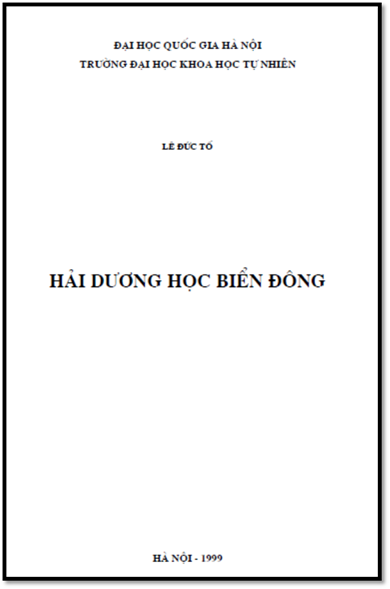 Hải Dương Học Biển Đông (NXB Đại Học Quốc Gia 1999) - Lê Đức Tố, 218 Trang
