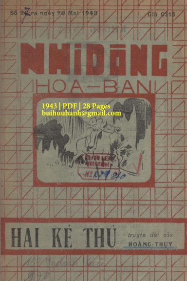 Hai Kẻ Thù (NXB Nam Mỹ 1943) - Hoàng Thụy, 28 Trang