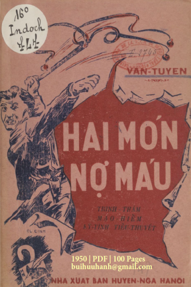 Hai Món Nợ Máu (NXB Huyền Nga 1950) - Văn Tuyền, 100 Trang