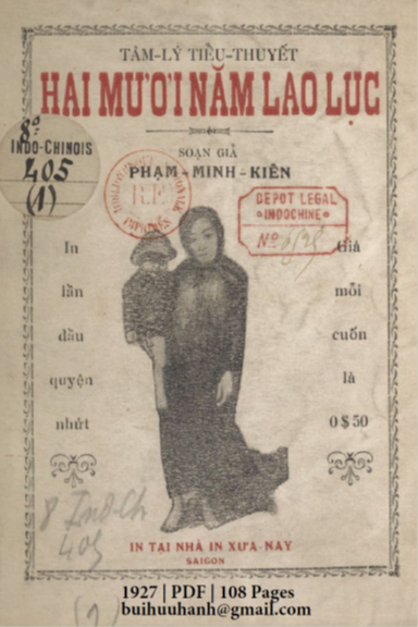 Hai Mươi Năm Lao Lục (NXB Xưa Nay 1927) - Phạm Minh Kiên, 108 Trang