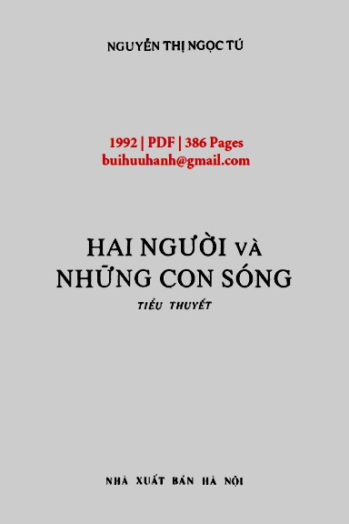 Hai Người Và Những Con Sóng (NXB Hà Nội 1992) - Nguyễn Thị Ngọc Tú, 386 Trang