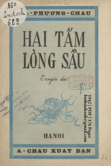 Hai Tấm Lòng Sầu (NXB Á Châu 1942) - Nguyễn Phương Châu, 176 Trang
