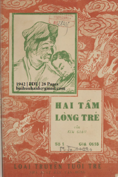 Hai Tấm Lòng Trẻ (NXB Văn Hồng 1942) - Kim Giao, 28 Trang
