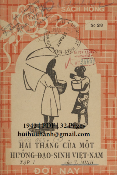 Hai Tháng Của Một Hướng Đạo Sinh Việt Nam Tập 1 (NXB Đời Nay 1942) - V. Minh, 32 Trang