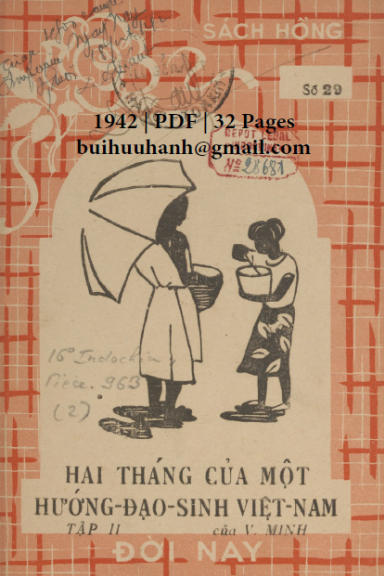 Hai Tháng Của Một Hướng Đạo Sinh Việt Nam Tập 2 (NXB Đời Nay 1942) - V. Minh, 32 Trang