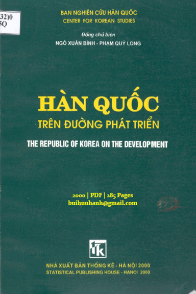 Hàn Quốc Trên Đường Phát Triển (NXB Thống Kê 2000) - Ngô Xuân Bình, 285 Trang