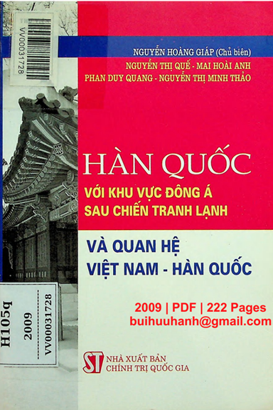 Hàn Quốc Với Khu Vực Đông Á Sau Chiến Tranh Lạnh Và Quan Hệ Việt Nam-Hàn Quốc - Nguyễn Hoàng Giáp