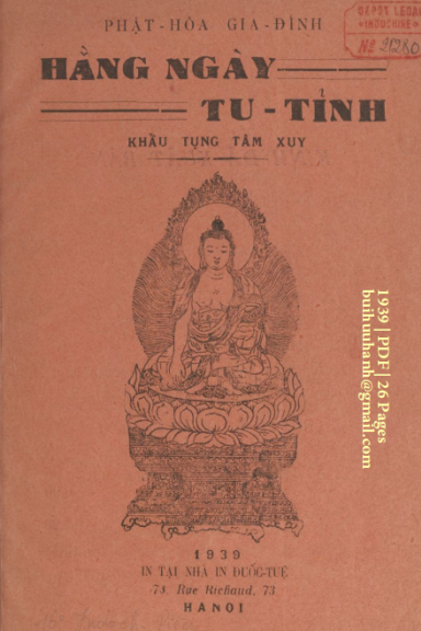 Hằng Ngày Tu Tỉnh (NXB Đuốc Tuệ 1939) - Nhiều Tác Giả, 26 Trang