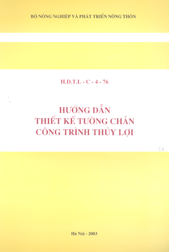 HD.TL.C-4-76 - Hướng Dẫn Thiết Kế Tường Chắn Công Trình Thủy Lợi