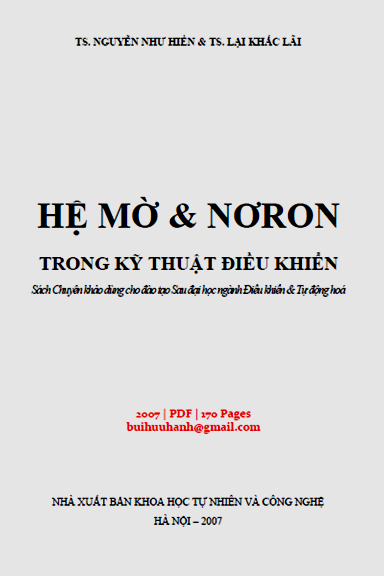 Hệ Mờ Và Nơron Trong Kỹ Thuật Điều Khiển (NXB Khoa Học Tự Nhiên 2007) - Nguyễn Như Hiền, 170 Trang
