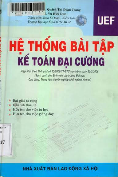 Hệ Thống Bài Tập Kế Toán Đại Cương (NXB Lao Động Xã Hội 2006) - Quách Thị Đoan Trang, 160 Trang