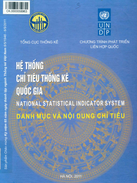 Hệ Thống Chỉ Tiêu Thống Kê Quốc Gia (NXB Thống Kê 2011) - Tổng Cục Thống Kê, 509 Trang