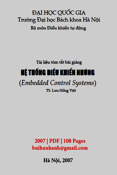 Hệ Thống Điều Khiển Nhúng (NXB Đại Học Quốc Gia 2007) - Lưu Hồng Việt, 108 Trang