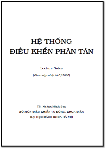Hệ Thống Điều Khiển Phân Tán (NXB Bách Khoa 2003) - Hoàng Minh Sơn, 106 Trang