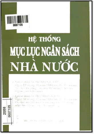 Hệ Thống Mục Lục Ngân Sách Nhà Nước (NXB Lao Động Xã Hội 2008) - Nhiều Tác Giả, 237 Trang