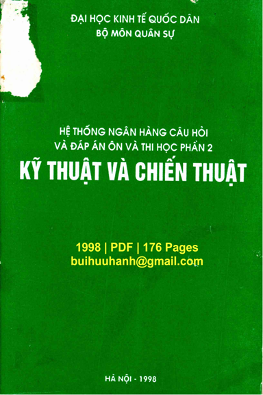Hệ Thống Ngân Hàng Câu Hỏi Và Đáp Án Ôn Và Thi Học Phần 2-Kỹ Thuật Và Chiến Thuật
