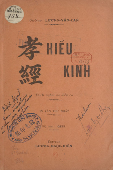Hiếu Kinh (NXB Long Quang 1929) - Lương Văn Can, 50 Trang