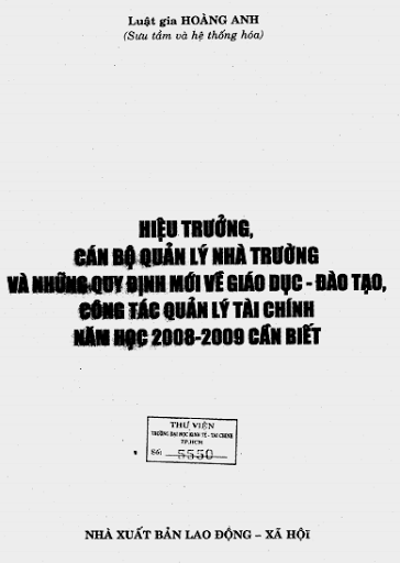 Hiệu Trưởng, Cán Bộ Quản Lý Nhà Trường Và Những Quy Định Mới Về Giáo Dục & Đào Tạo, Công Tác Quản Lý
