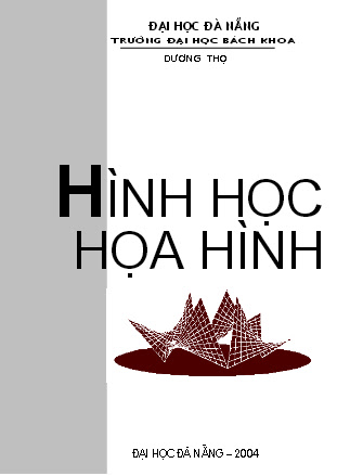 Hình Học Họa Hình (NXB Đà Nẵng 2004) - Dương Thọ, 100 Trang