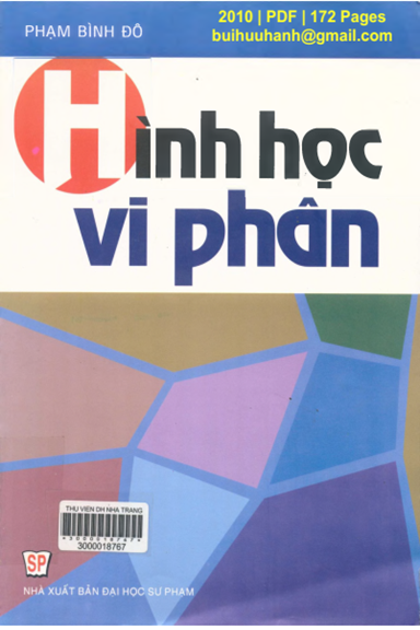 Hình Học Vi Phân (NXB Đại Học Sư Phạm 2010) - Phạm Bình Đô, 172 Trang