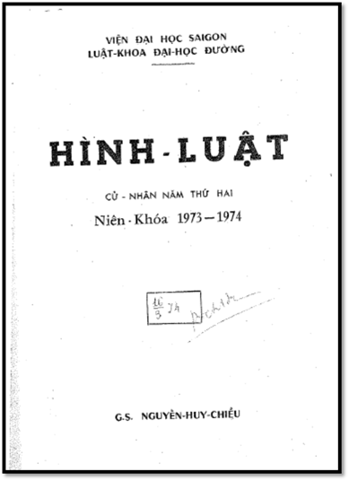 Hình Luật (NXB Sài Gòn 1969) - Nguyễn Huy Chiểu, 396 Trang