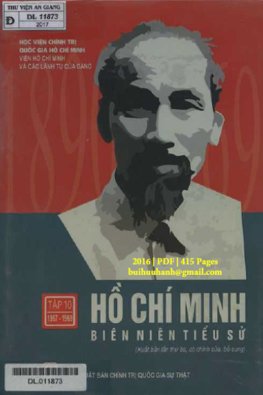Hồ Chí Minh Biên Niên Tiểu Sử Tập 10 (NXB Chính Trị 2016) - Phạm Hồng Chương, 415 Trang