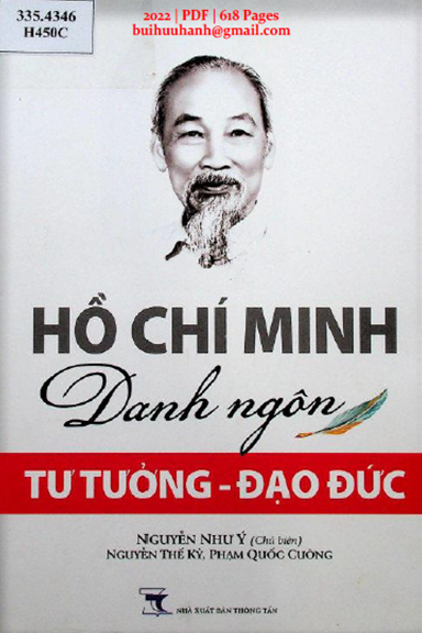 Hồ Chí Minh Danh Ngôn Tư Tưởng-Đạo Đức (NXB Thông Tấn 2022) - Nguyễn Như Ý, 618 Trang