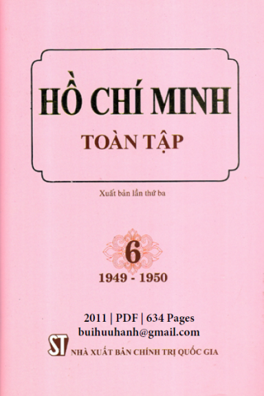 Hồ Chí Minh Toàn Tập Tập 6 (NXB Chính Trị 2011) - Nguyễn Thị Kim Dung, 633 Trang