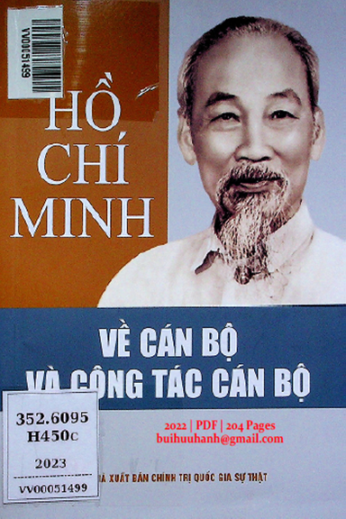 Hồ Chí Minh Về Cán Bộ Và Công Tác Cán Bộ (NXB Chính Trị 2022) - Phạm Minh Tuấn, 204 Trang