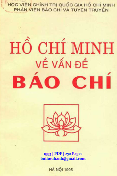 Hồ Chí Minh Về Vấn Đề Báo Chí (NXB Chính Trị 1995) - Tạ Ngọc Tấn, 250 Trang