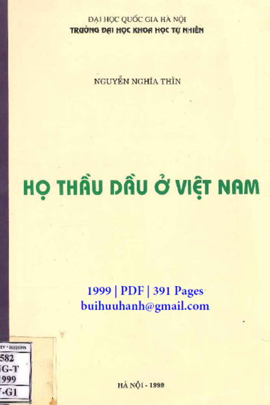 Họ Thầu Dầu Ở Việt Nam (NXB Đại Học Quốc Gia 1999) - Nguyễn Nghĩa Thìn, 391 Trang