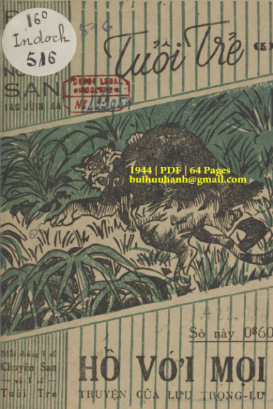 Hổ Với Mọi (NXB Tân Dân 1944) - Lưu Trọng Lư, 64 Trang