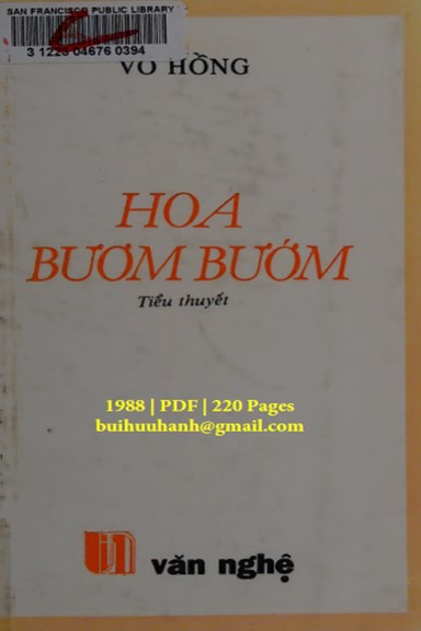 Hoa Bươm Bướm (NXB Văn Nghệ 1988) - Võ Hồng, 220 Trang