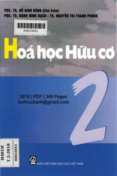 Hoá Học Hữu Cơ 2 (NXB Giáo Dục 2018) - Đỗ Đình Rãng, 349 Trang