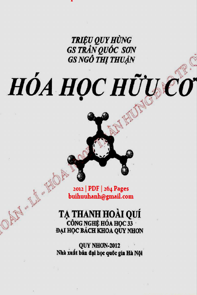 Hóa Học Hữu Cơ (NXB Đại Học Quốc Gia 2012) - Triệu Quy Hùng, 132 Trang