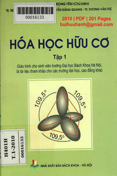 Hóa Học Hữu Cơ Tập 1 (NXB Bách Khoa 2010) - Hoàng Trọng Yêm, 201 Trang