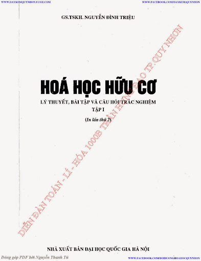Hóa Học Hữu Cơ Tập 1 (NXB Đại Học Quốc Gia 2008) - Nguyễn Đình Triệu, 367 Trang