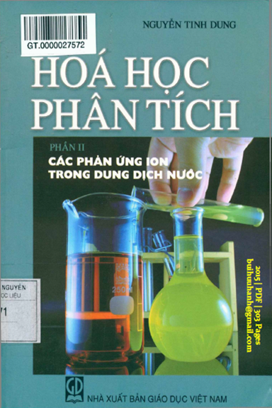 Hóa Học Phân Tích Phần 2-Các Phản Ứng Ion Trong Dung Dịch Nước (NXB Giáo Dục 2015)- Nguyễn Tinh Dung