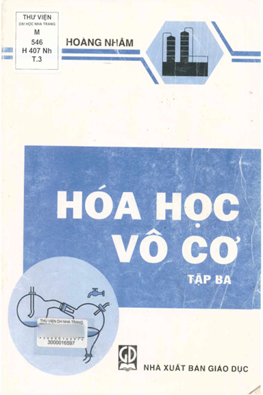 Hóa Học Vô Cơ Tập 3-Các Nguyên Tố Chuyển Tiếp (NXB Giáo Dục 2003) - Hoàng Nhâm, 328 Trang