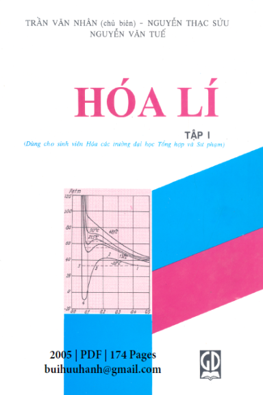 Hóa Lý Tập 1-Nhiệt Động Học (NXB Giáo Dục 2005) - Trần Văn Nhân & Nguyễn Thạc Sửu, 174 Trang
