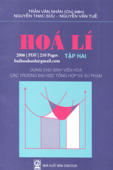 Hóa Lý Tập 2-Nhiệt Động Học (NXB Giáo Dục 2006) - Trần Văn Nhân, 210 Trang