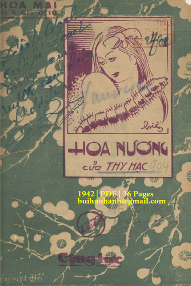 Hoa Nương (NXB Cộng Lực 1942) - Thy Hạc, 36 Trang