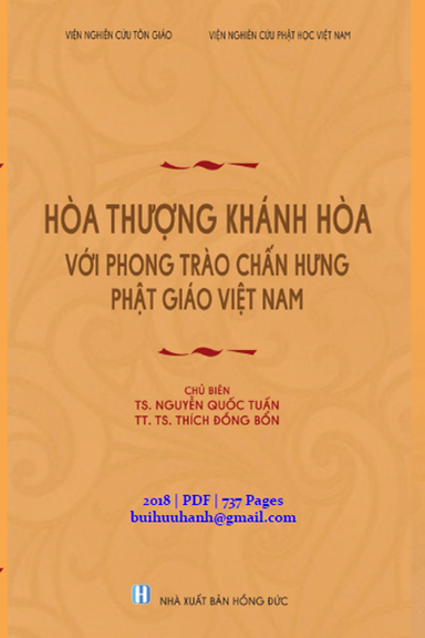 Hòa Thượng Khánh Hòa Với Phong Trào Chấn Hưng Phật Giáo Việt Nam (NXB Hồng Đức 2018)- Thích Đồng Bổn